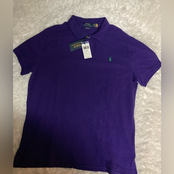 Ralph Lauren Polo Dark Plum Mesh Mens Short Sleeve Polo sz XL - Picture 9 of 10